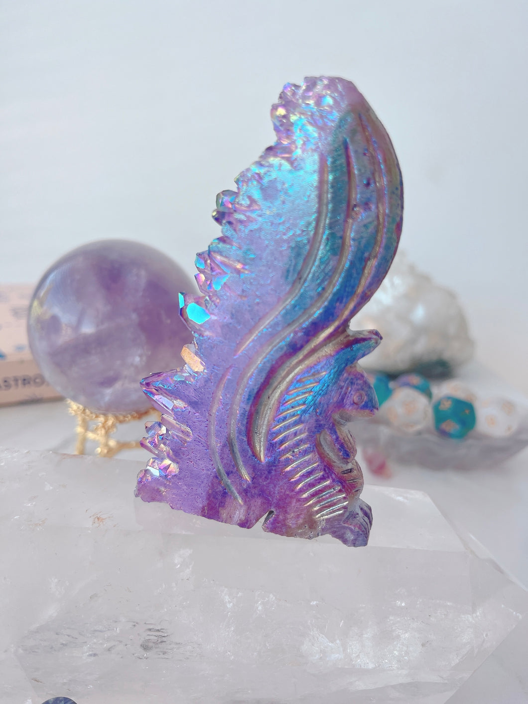 Amethyst Angel Aura Quartz Squirrel