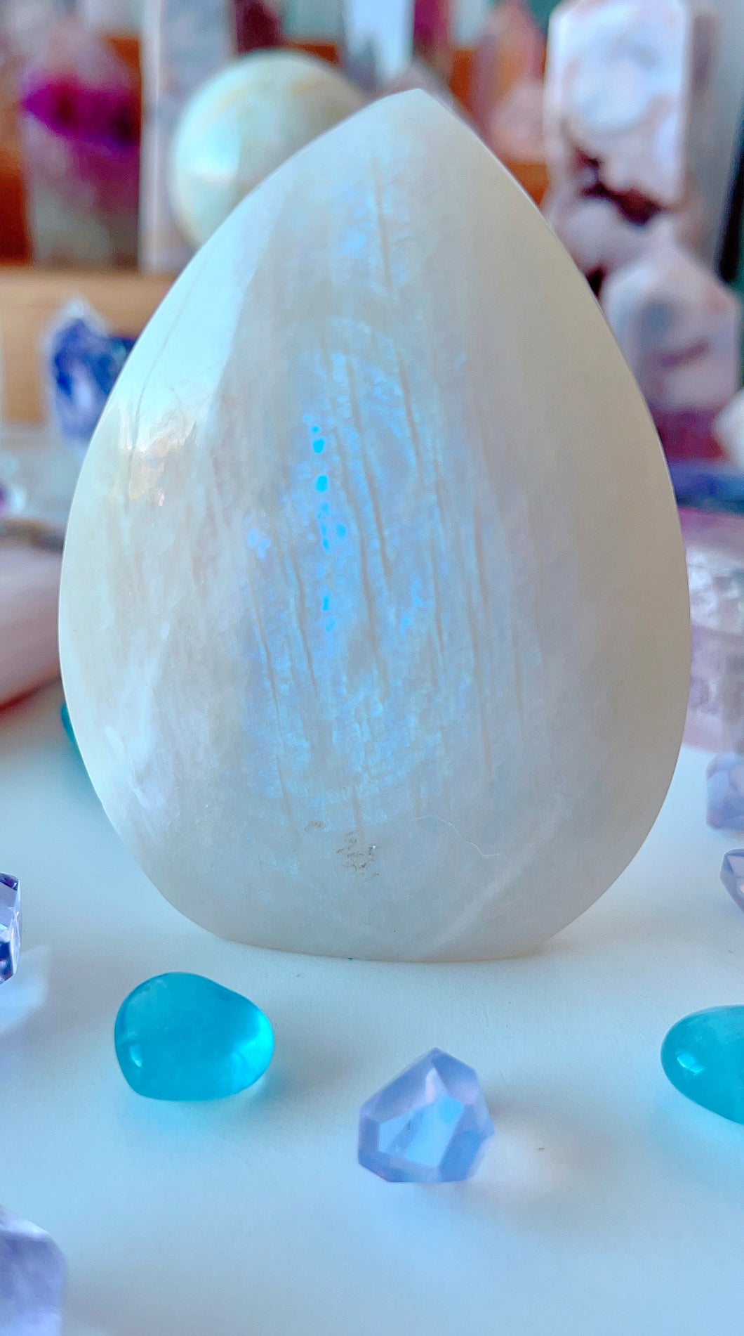 White Rainbow Moonstone