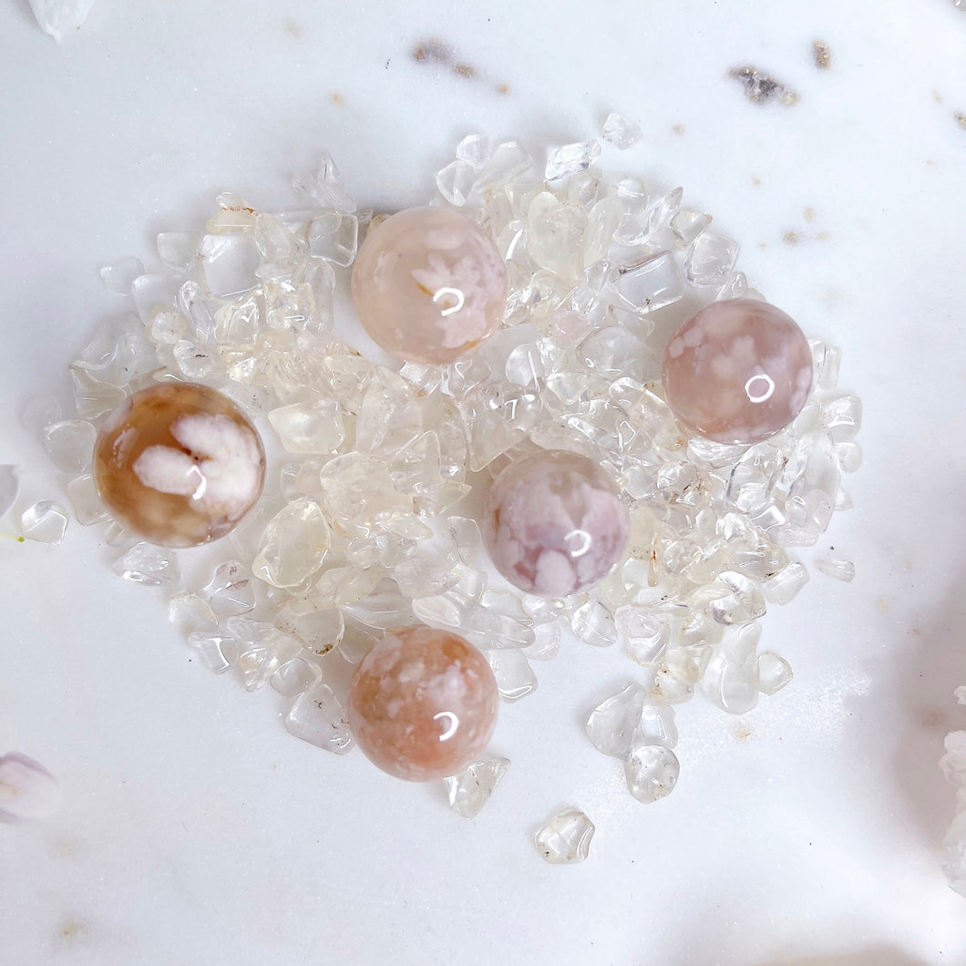 Flower Agate mini Sphere