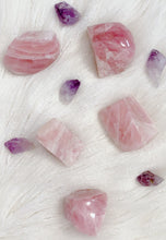 Load image into Gallery viewer, Natural Rose Quartz Chunks one face polished
