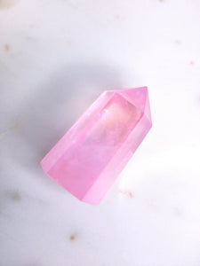 Pink Angel Aura Quartz Point