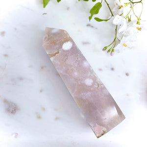 Lavender Flower Agate Druzy Towers