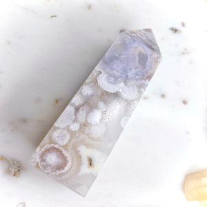 Lavender Flower Agate Druzy Towers